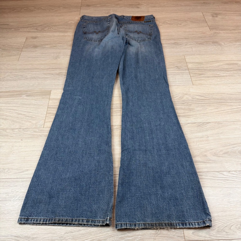 Vintage 90s Lucky Brand By Gene Montesano Sweet N Low Flare Jeans Womens 28 - Picture 11 of 11